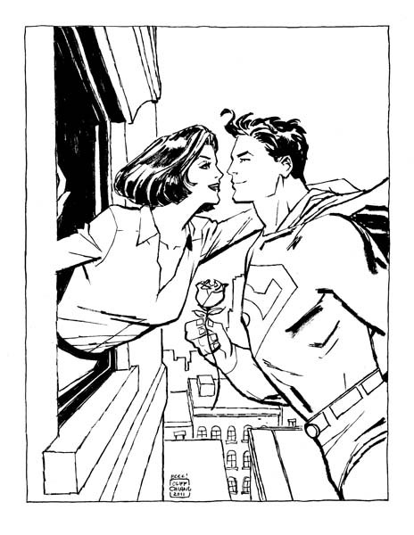 Superman & Lois sketch by Cliff Chiang from Emerald City Comicon 2011