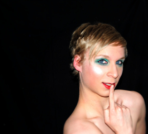 makemeupforstardom:  So this is a practise look for the photoshoot I had. I still like posing even if my model is always a girl. Nothing wrong with practising hey? Inspired by a French whore. Comments? 