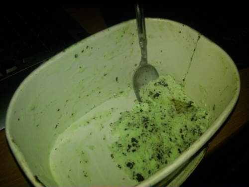 Mint chocolate chip  Just ate it alll…. I’m not a fatass :)