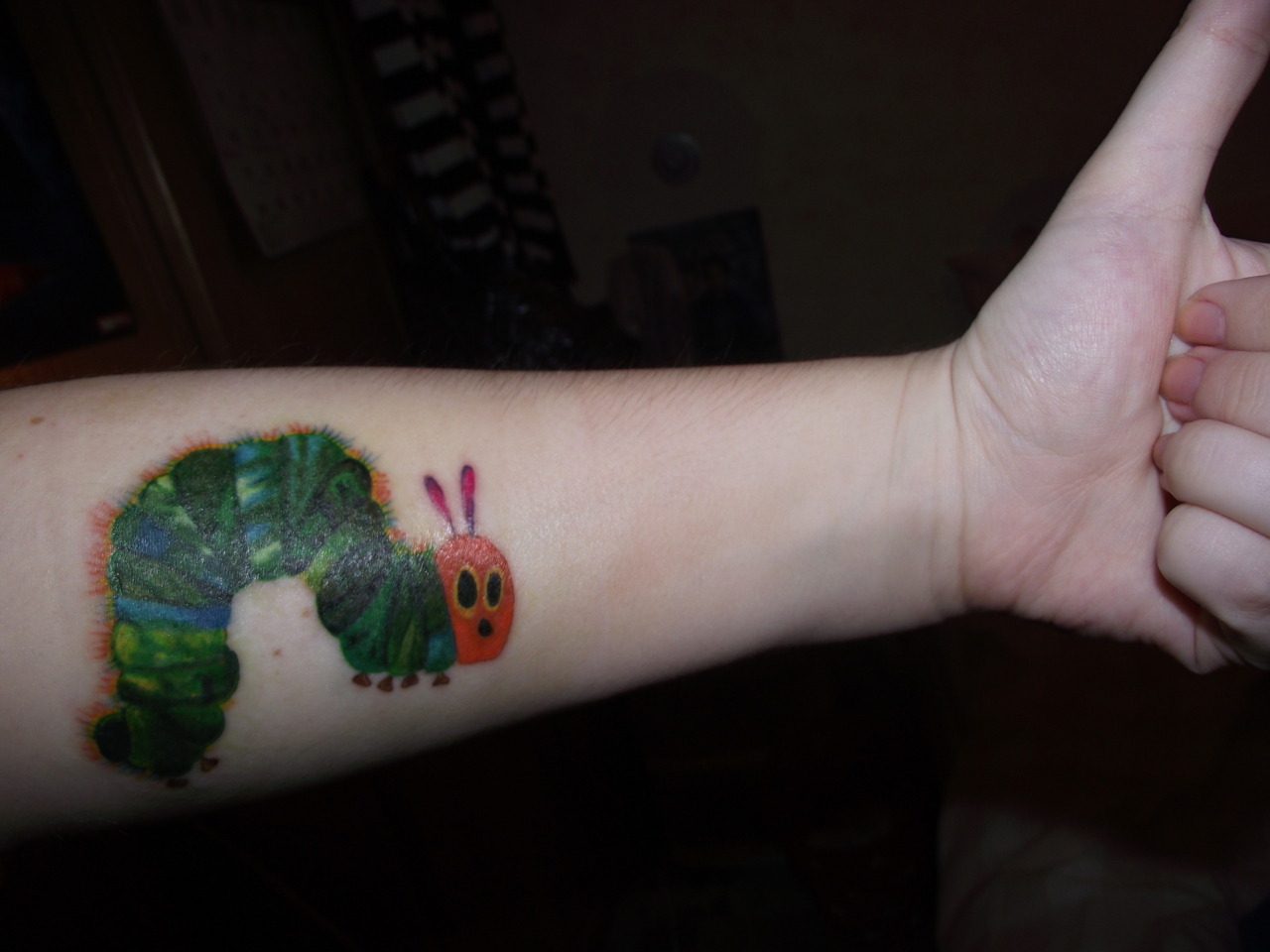 Day 133 by Nalzz via Flickr  Caterpillar tattoo Book tattoo Teacher  tattoos