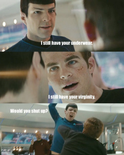 hatterandahare:  pointy-earedbastard:  ALWAYS ALWAYS REBLOG  otp forever  THERE IS HIPSTER KIRK/SPOCK FANFIC POPPING IN MY HEAD RIGHT NOW.