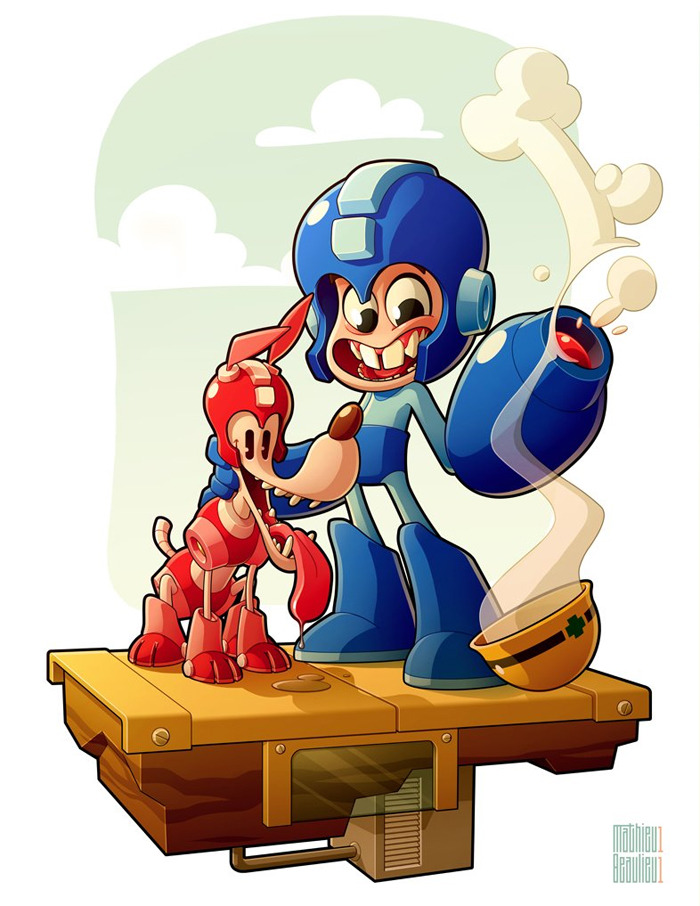 Mathieu Beaulieu gives Mega Man and close pal Rush a humorous / fun spin for his entry into UDON’s Mega Man Tribute Contest.
More great Mega Man entries can be found HERE!
Related Rampage: Link VS a Moa
Rock n’ Rush by Mathieu Beaulieu(deviantART)...