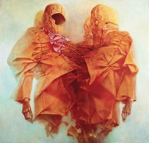 snowce:  Zdzislaw Beksinski, 1987, oil on hardboard 