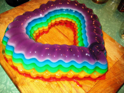 fuckyeahcutefood:  Rainbow Jello 100 (by Mr. Mushroom) Wow!!!