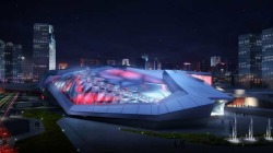 China&rsquo;s 2013 National Games Arena  Los Angeles-based EMERGENT was awarded first prize in a competition to design China&rsquo;s 2013 National Games Arena. The complex measures over 400,00 sq ft (37,000 sq m) and includes a civic recreation center,