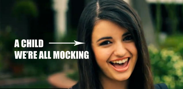 funnyordie:
“ 7 Song Lyrics Worse Than Rebecca Black’s “Friday”
The key difference between Rebecca Black and these artists is that she’s a child and deserves a pass. Your movie, Fergie.
”
This list has only whet my appetite for horrific lyrics. So...