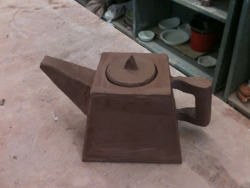 meggo2:  I made a teapot in ceramics today. The damn thing took 4 hours to make and a lot of my energy, but it was worth it.