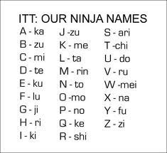 My ninja name is...