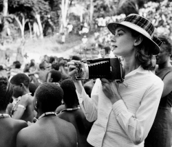 Audrey Hepburn on the set of The Nun’s