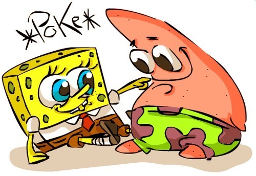  Bob Esponja: Mas se eu quiser te abraçar mesmo não estando comigo?  Patrick: Feche seus olhos, e pense que estou te abraçando, pois estarei. 