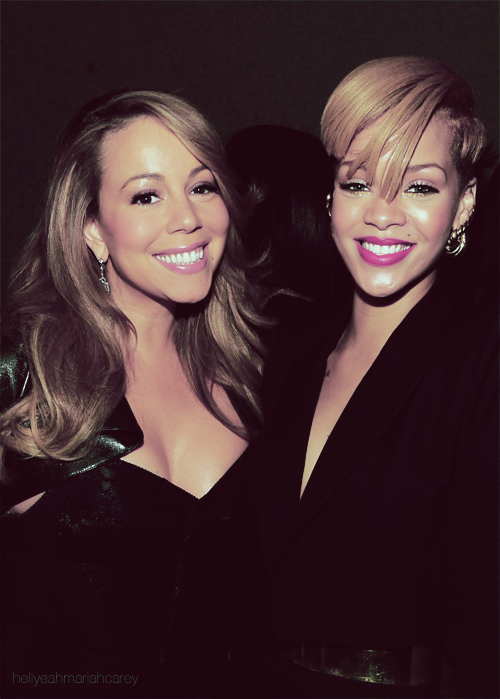 hellyeahmariahcarey:  Mariah & Rihanna at VEVO Launches Premiere Destination for Premium Music Video, December 8, 2009.   