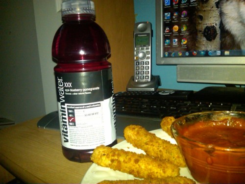 XXX vitamin water & mozzarella sticks = <3