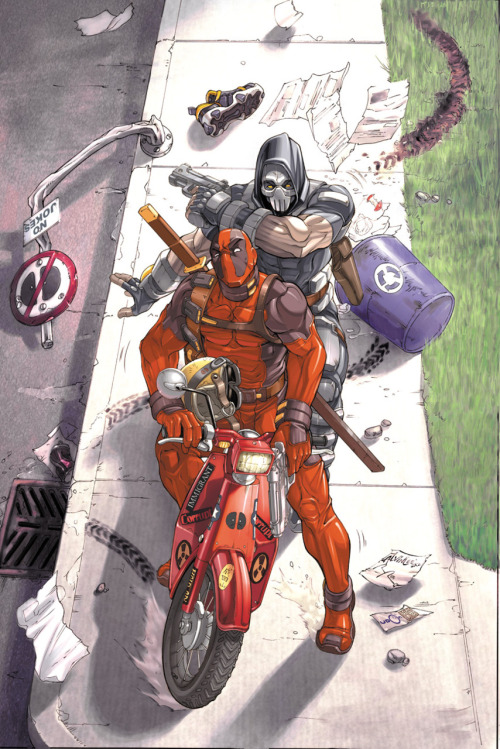 docawesome:One of my favorite match-ups, Deadpool and Taskmaster. If Taskmaster isn’t in the D