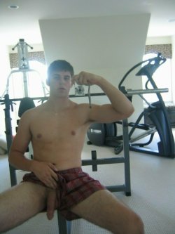 massbro:  Home gym.  His faggot is waiting