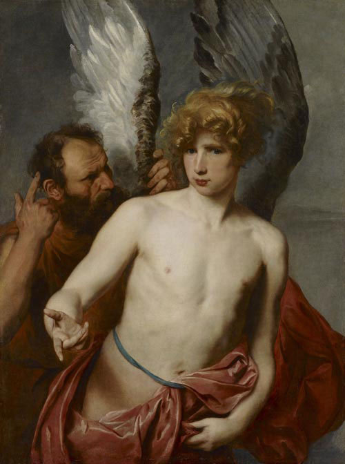 wine-loving-vagabond:  Antoon Van Dyck - Dedalus and Icarus, 1630 