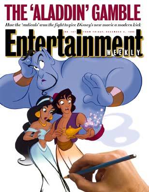 From EW’s archives: Our 1992 cover story about Aladdin, which industry folks apparently thought would be a big gamble for Disney. Excerpt:
“ The wide Thanksgiving-weekend release of Aladdin marks Disney’s most aggressive effort yet to engineer the...