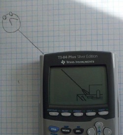 knowyourmeme:  It’s good to see that students are still finding awesome ways to use graphing calculators. Learn more about this character over at KYMdb - Long Neck Reaction Guy. (via Reddit) 