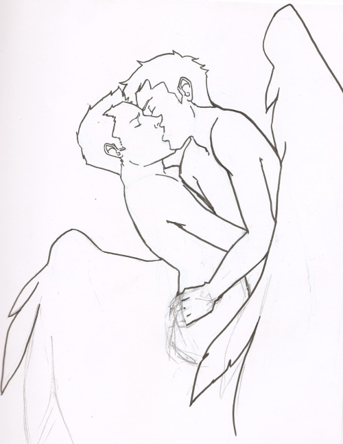 XXX failed Dean/Cas sketch. Going to try something photo