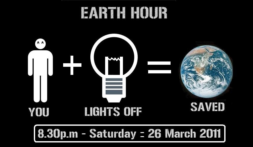sayingimages:  Support the EARTH HOUR tonight at 8:30 pm. join the rest of the world