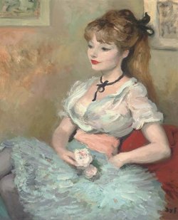 guinilde:  Ballerine au tutu bleu, Marcel Dyf 