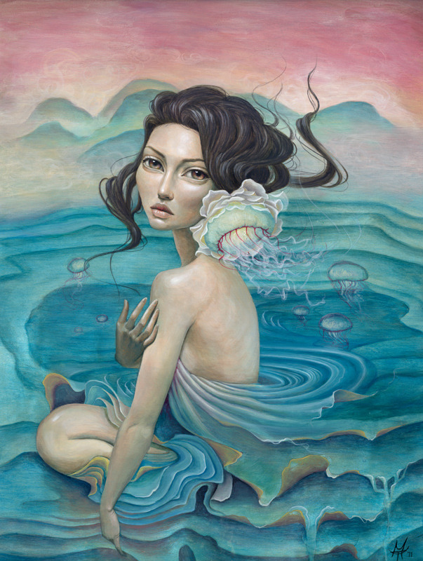 mandytsung:  Whirlpool. 24x18. Acrylic on wood. 2011. Another one inspired by Hong