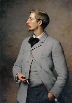 Peira:  Charles Sprague Pearce:  Portrait Of Paul Wayland Bartlett (1890) 