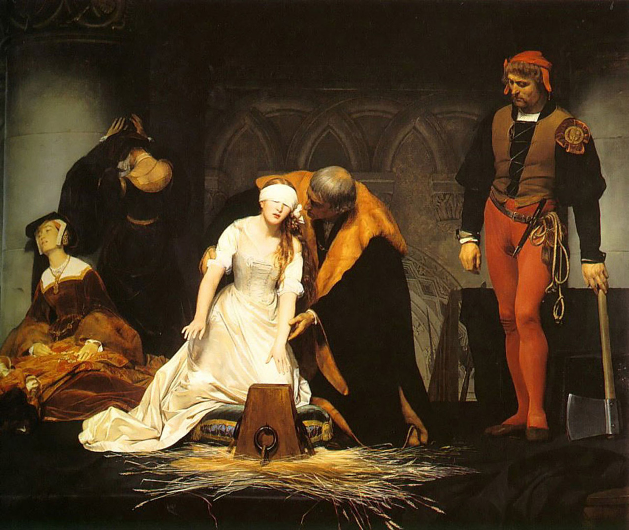 welovepaintings:  Paul Delaroche (1797-1856)The Execution of Lady Jane GreyOil on