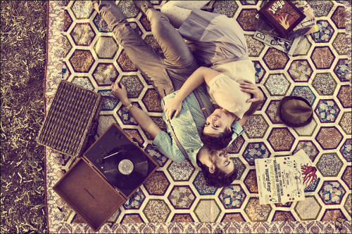 thisversethat:  “Love is Timeless” what a cute vintage engagement photo set. i love the butterflies in some of the other photos. 