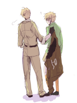 I love how Alfred gets all shy/possessive around Arthur with shorts. Only person that can see his legs are Alfred &lt;3