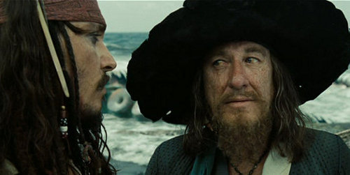  Capitão Barbossa : O mundo já foi um lugar muito melhor.  Capitão Jack Sparrow :