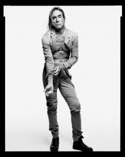tmagazine:  With tour dates set through the summer, Iggy Pop (dressed here in Prada) and his band, the Stooges, are still going strong. Photograph by Mikael Jackson. Styled by Bill Mullen. 