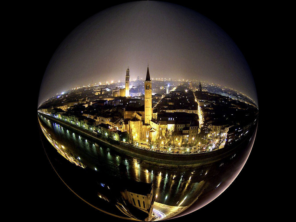 Verona by night from