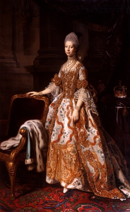 18thcenturylove:Queen Charlotte by Nathaniel Dance, 1769