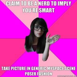 fuckyeahidonteven:  idiot nerd girl 