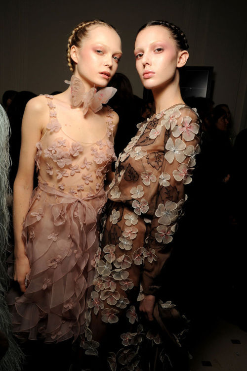 Backstage Valentino Haute Couture Spring 2011.