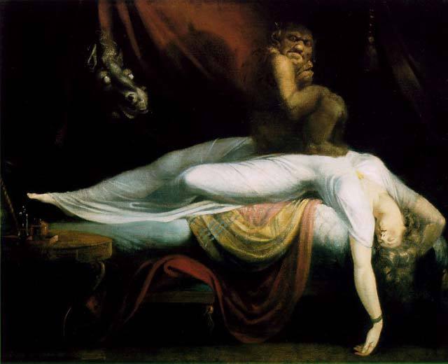slowartday:  2headedsnake:  secretlexicon.blogspot.com  Henry Fuseli, The Nightmare,