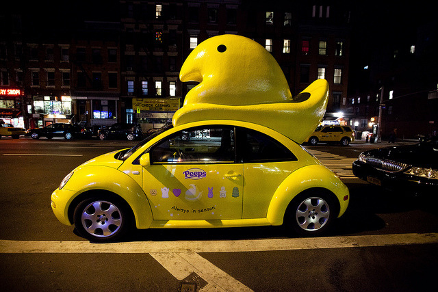 The Peeps-Mobile, gettin the chicks on 1st Ave between 10th and 11th in the East Village