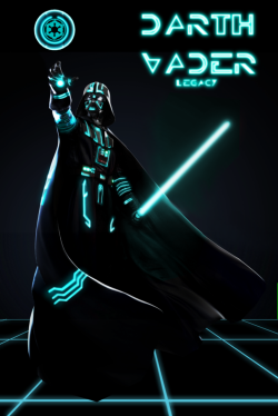  Darth Vader TRONized // by DarthDestruktor Vader comes to the Dark Side of the Grid… 