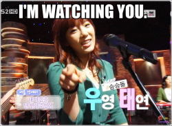 iliveunderthepinkocean:  Taeyeon is watching you. :&gt; 