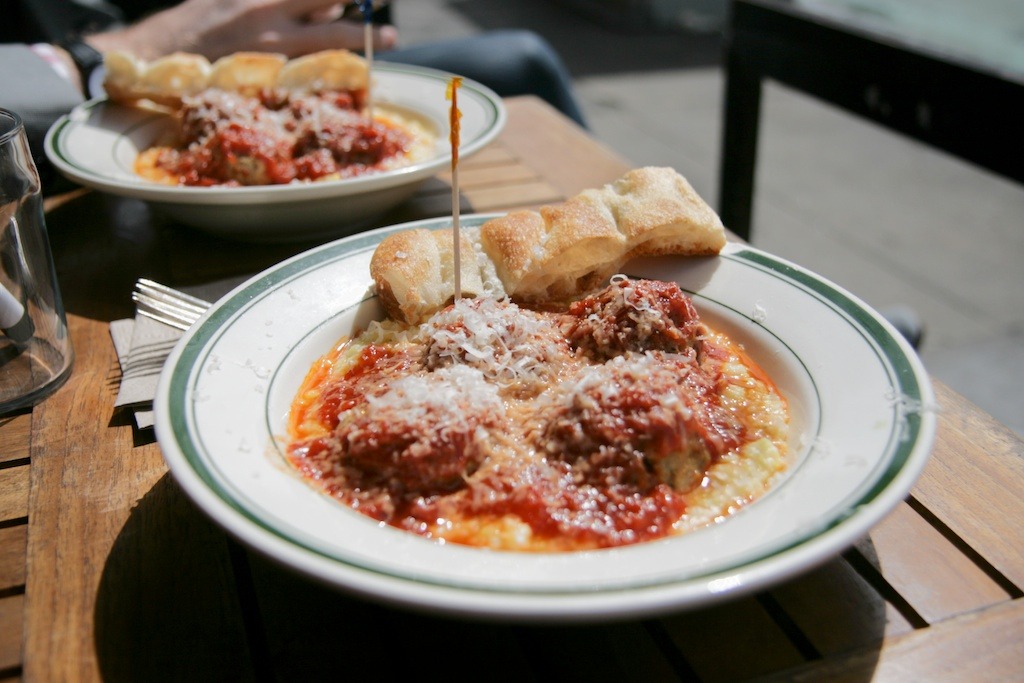 throughmy4eyes:
“ vneckandacardigan:
“ Meatball Shop, Lower East Side
Chicken Meatballs with Classic Tomato Sauce over Polenta
”
the meatball boys are the best! you have to try the hero and if you are ever lucky enough to be there on buffalo chicken...