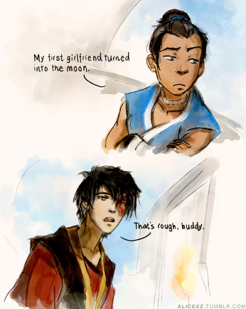 alicexz:An old doodle of the best scene ever. I miss Avatar. :(