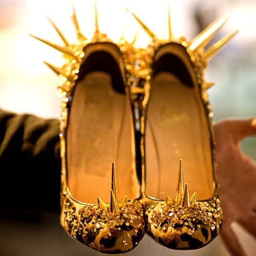 Spikes and animal print? Christian Louboutin definitely knows how to please the ladies.