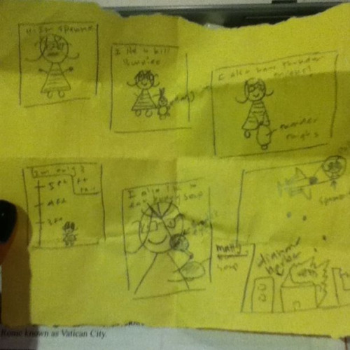 yesterday, Matty made a comic about me lol. in 8th grade after star testing everyday, he would make one about me. usually I sucked in it and was always the villain but they were always so funny. so yesterday when we had testing, he made this one and it