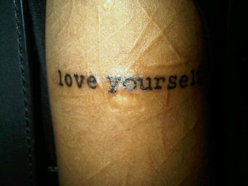 fuckyeahtattoos:  Love yourself 