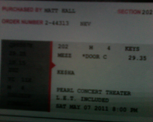 may 7th, going to see KE$HA in concert &lt;3