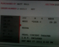 may 7th, going to see KE$HA in concert <3