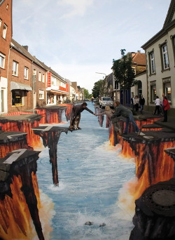 Sunsurfer:  Sidewalk Chalk Art, Germany Art And Photo By Edgar Mueller 