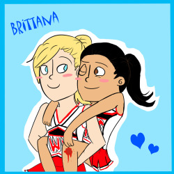 Just a Brittana piggyback ride. Cause San