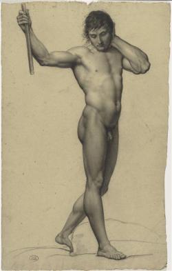 androphilia:  Man Standing (Academy Study) By Jean-Baptiste Joseph Wicar  