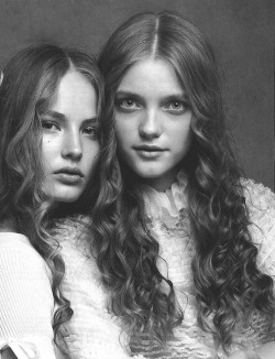 Vlada Roslyakova &amp; Ruslana Korshunova by Patrick Demarcheiler for Vogue Italia